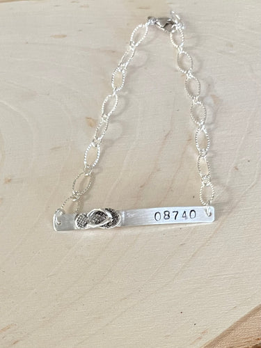 Ocean Gate Zip Code Bracelet (thin)