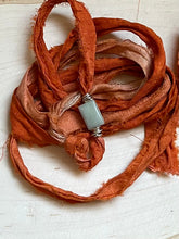 Load image into Gallery viewer, Aventurine Sari Silk Wrap Bracelet