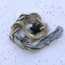 Load image into Gallery viewer, Star Lava Sari Silk Wrap Bracelet (Gray)