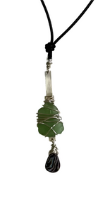 Sea Glass & Abalone Necklace