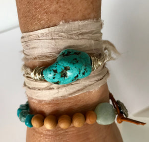 Aquamarine Turquoise Multi Bracelet