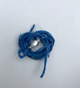 Pearl Sari Silk Wrap Bracelet