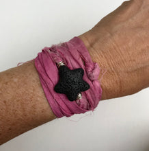 Load image into Gallery viewer, Star Lava Sari Silk Wrap Bracelet